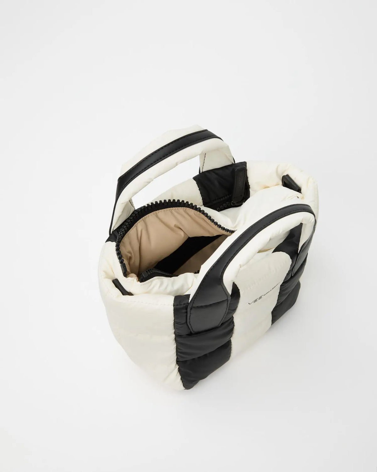 Porter Tote Mini Black Marshmallow Stripes