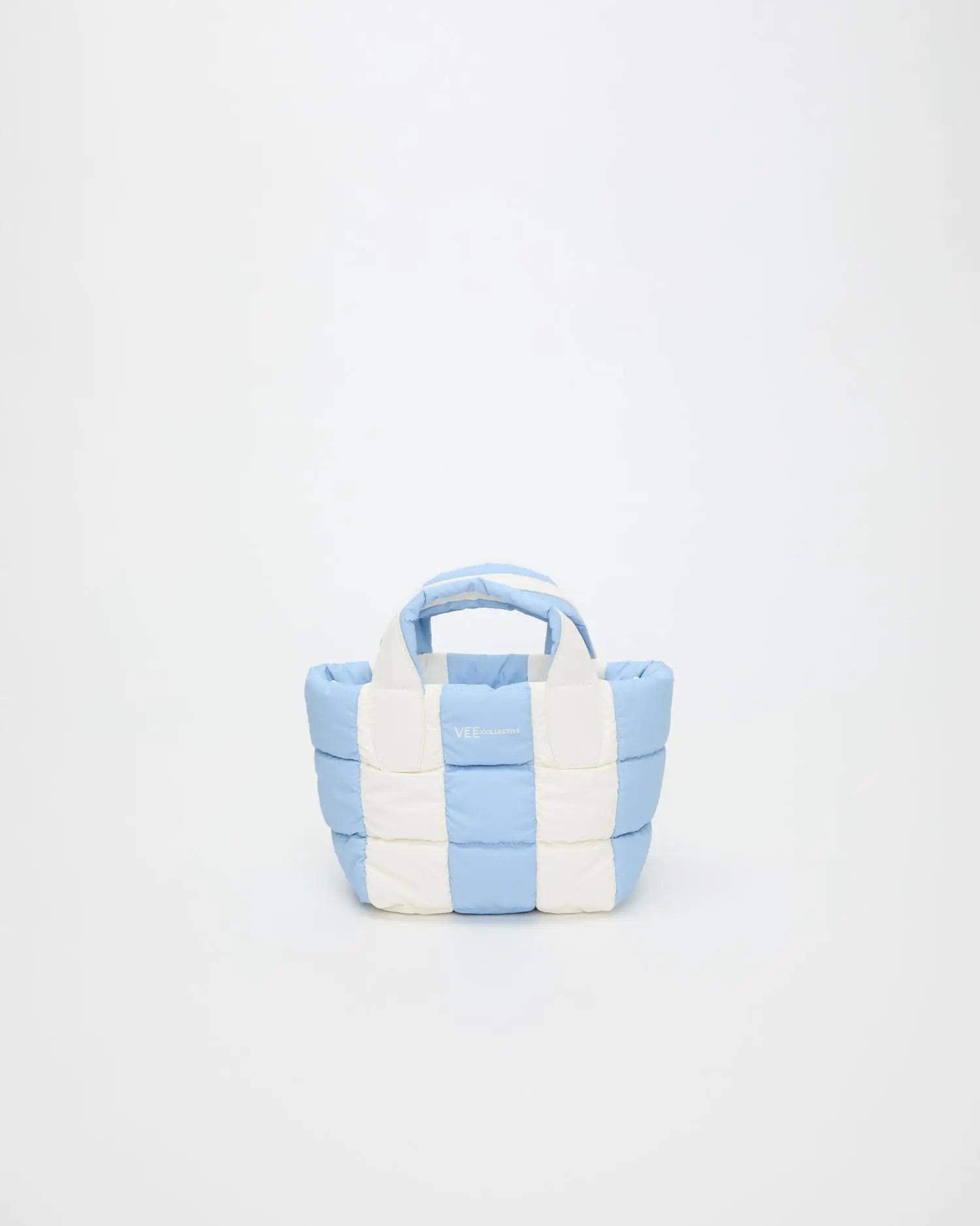 Porter Tote Mini Cerulean Marshmallow Stripes