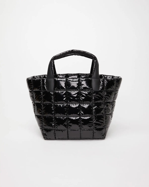 Porter Tote Medium Black Vinyl - VEE COLLECTIVE