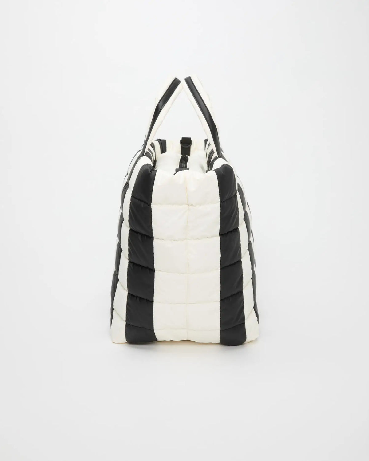 Porter Weekender Black - Marshmallow Stripes by VEE COLLECTIVE