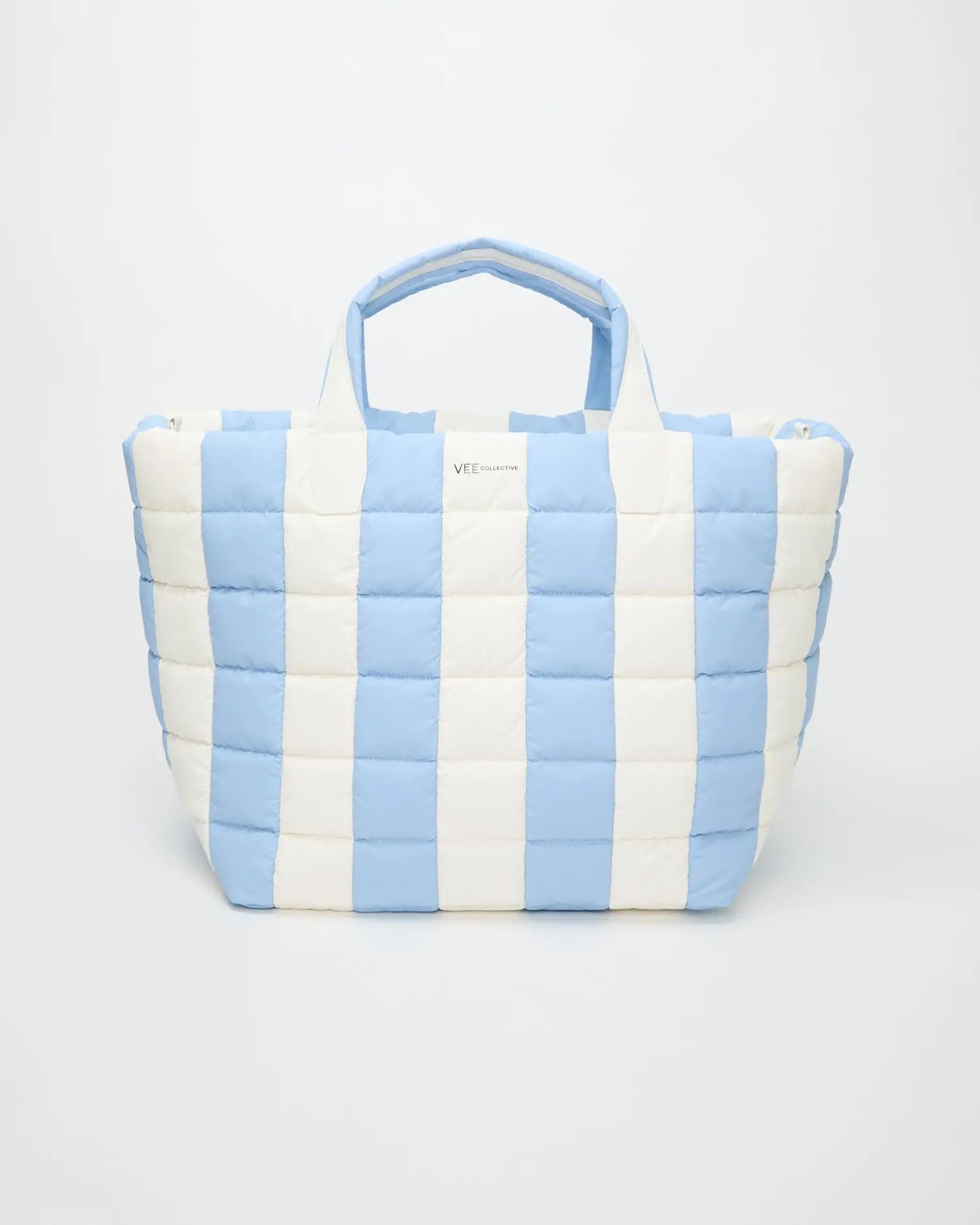 Porter Weekender Cerulean - Marshmallow Stripes by VEE COLLECTIVE