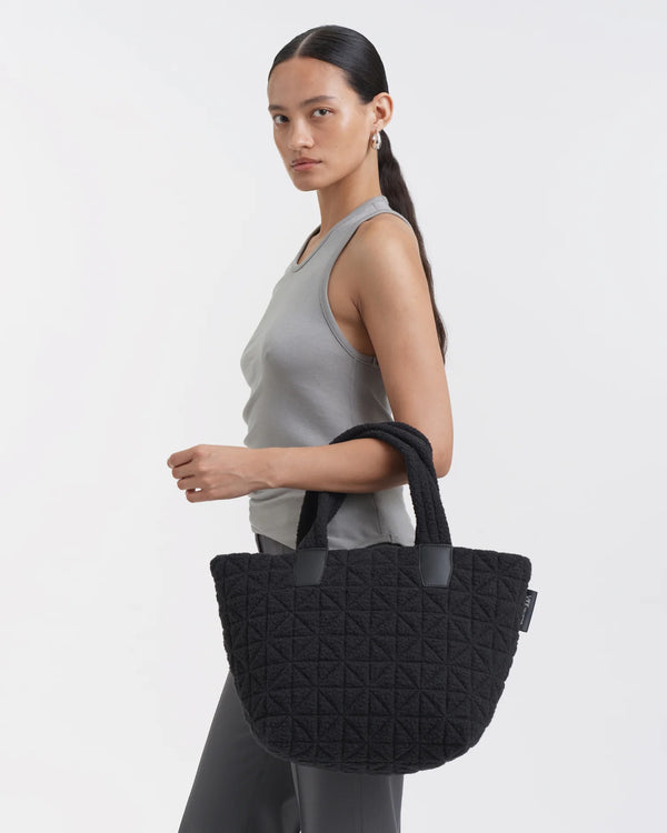 Vee Tote Small Black Sherpa by VEE COLLECTIVE