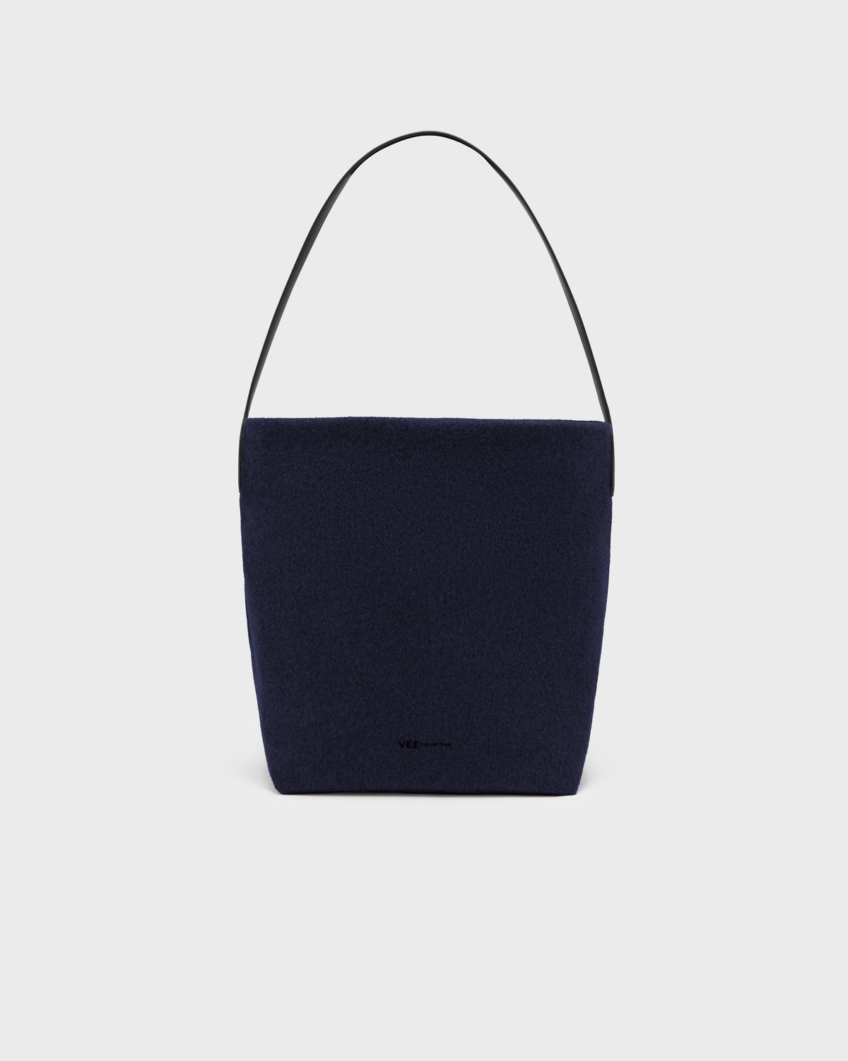 Essence Wool Vertical Tote Large Navy