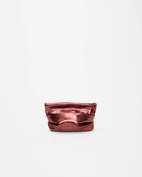 Front view product image of the Galvan x Vee Collective Evening Clutch Bag in mahogany metallic.