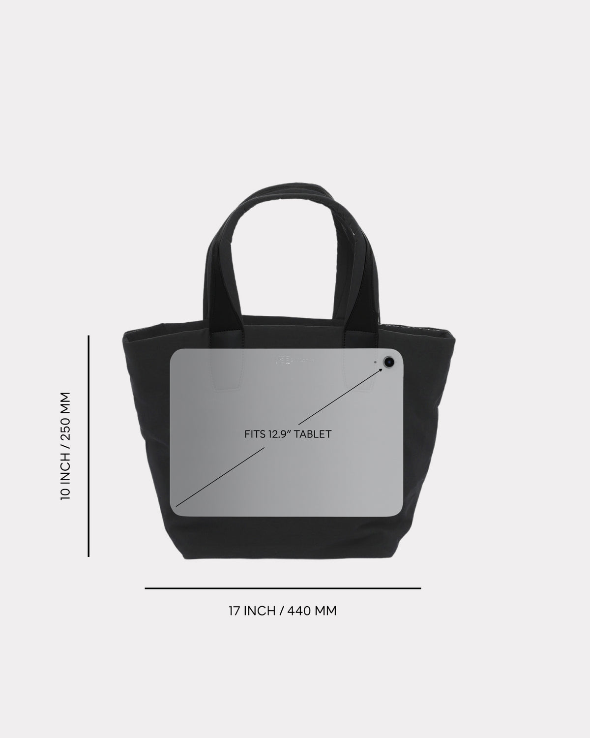 Essence Wool Tote Small Charcoal
