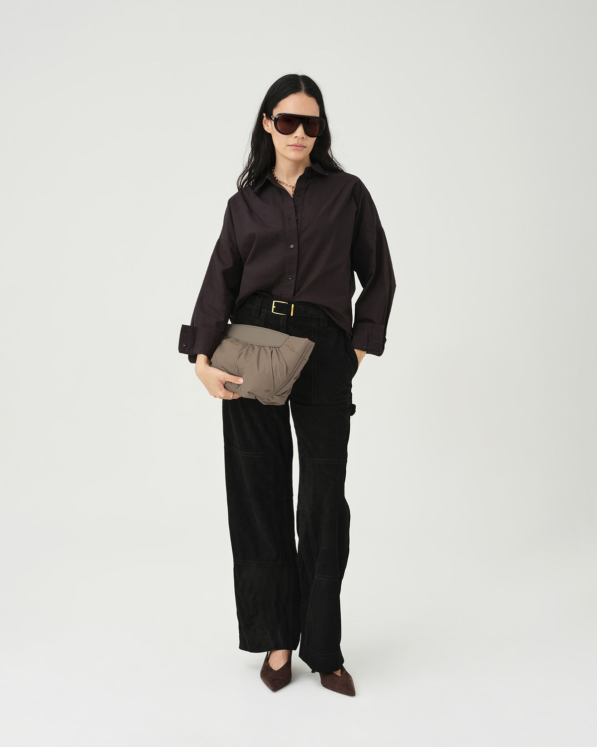 Caba Clutch Silver Mink