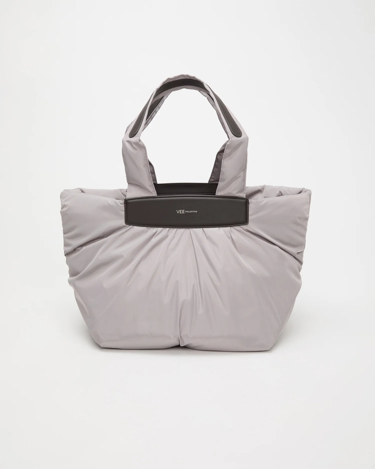 Front Image of the Caba Tote Bag Medium in Dove by Vee Collective.