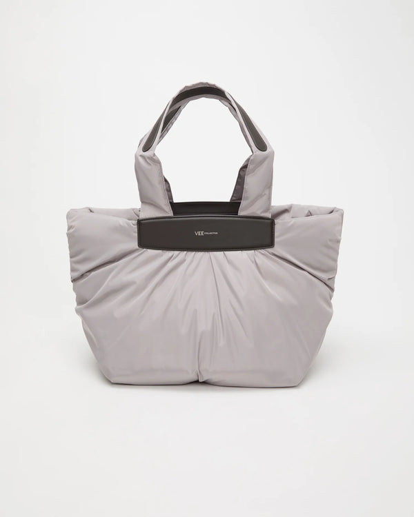 Front Image of the Caba Tote Bag Medium in Dove by Vee Collective.