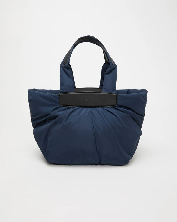 Front Image of the Caba Tote Bag Medium in Marine by Vee Collective.