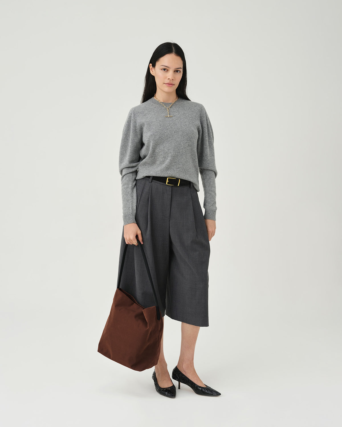 Essence Vertical Tote Chocolate Trench