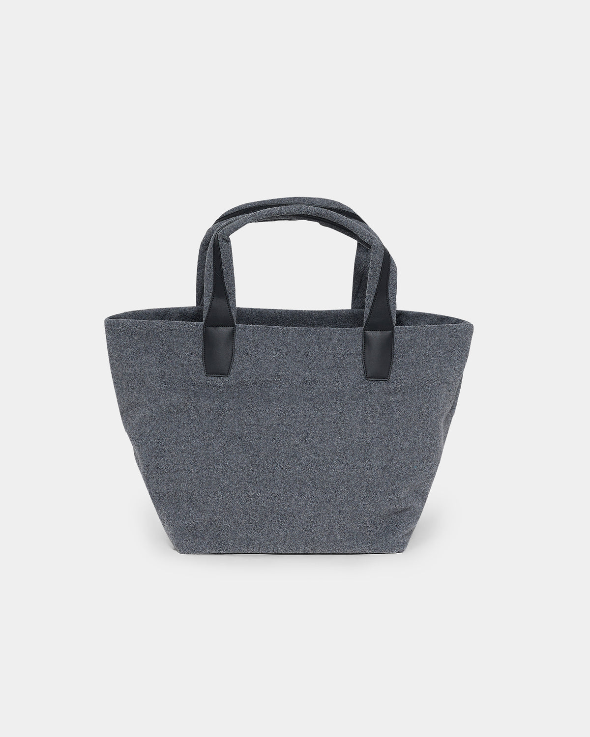 A front-view product photo of the Essence Wool Tote bag, displayed against a crisp white background.