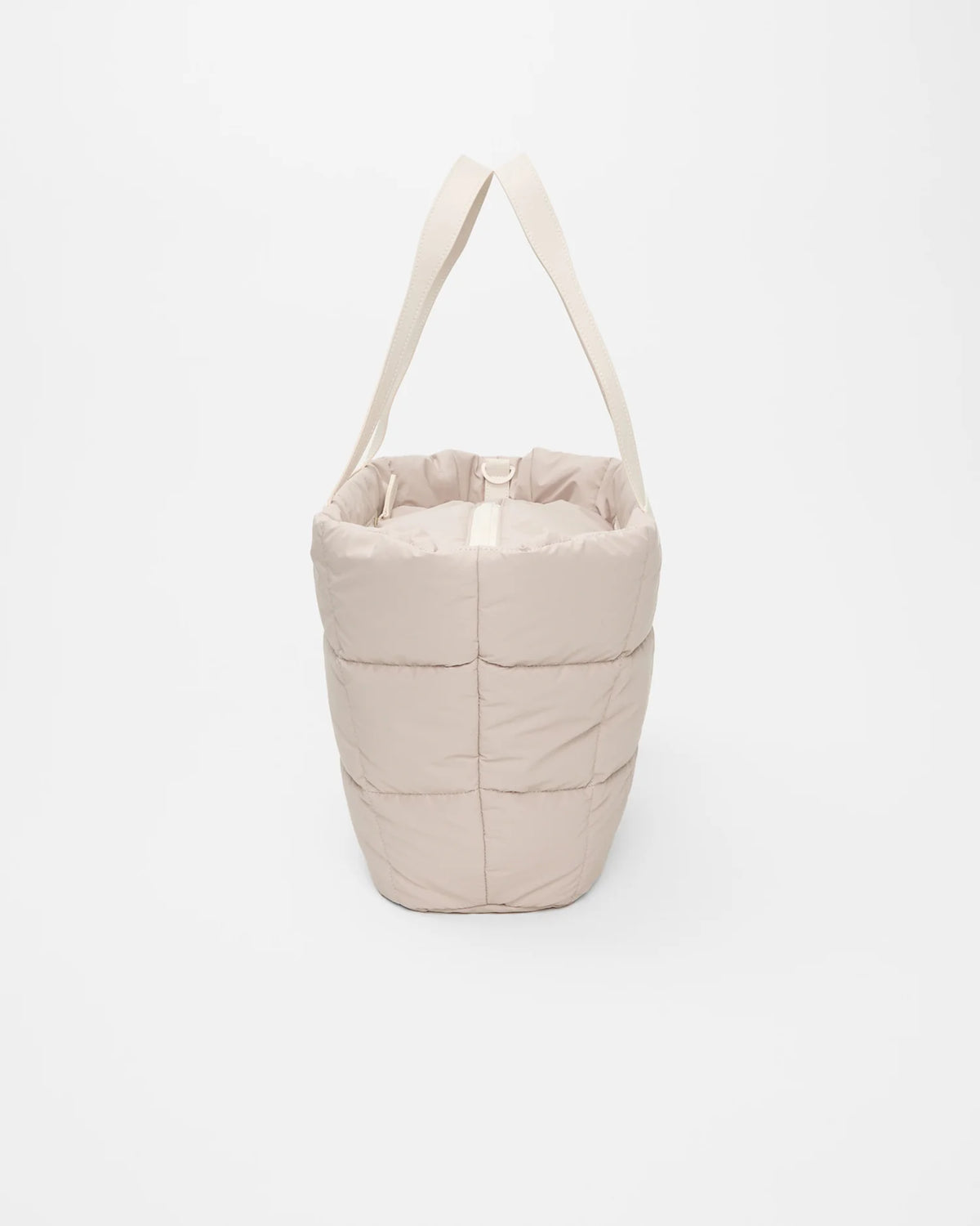 Side view product image of the Porter Basque tote bag in Soft Taupe by Vee Collective.