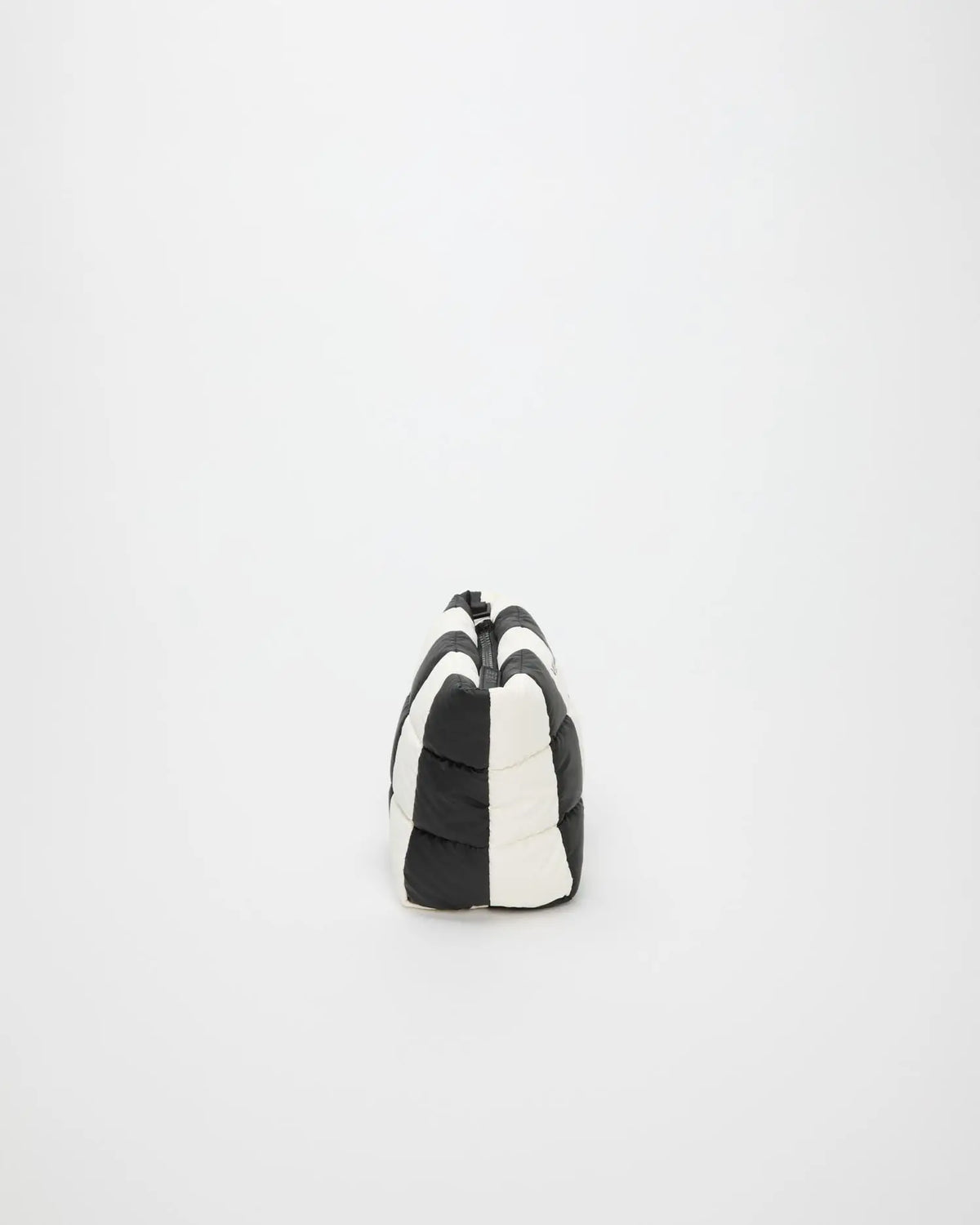 Porter Clutch Black - Marshmallow Stripes by VEE COLLECTIVE