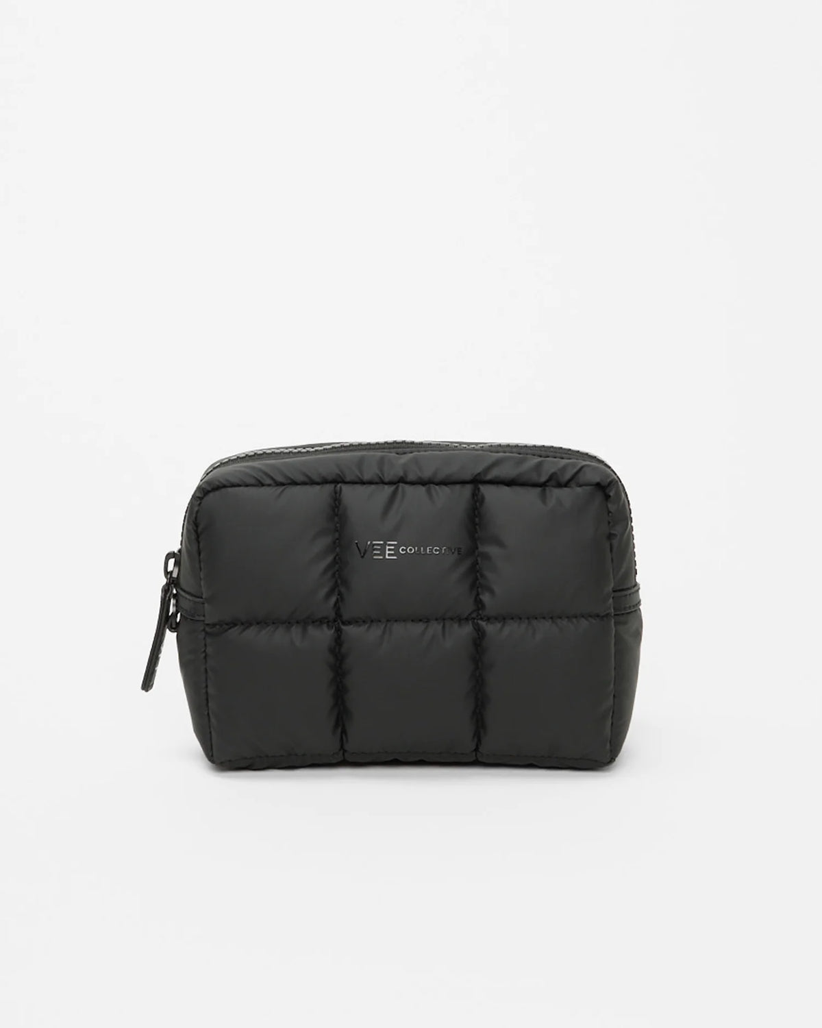 Product photo showing the front of the Porter Cosmetics Pouch Small in matt black