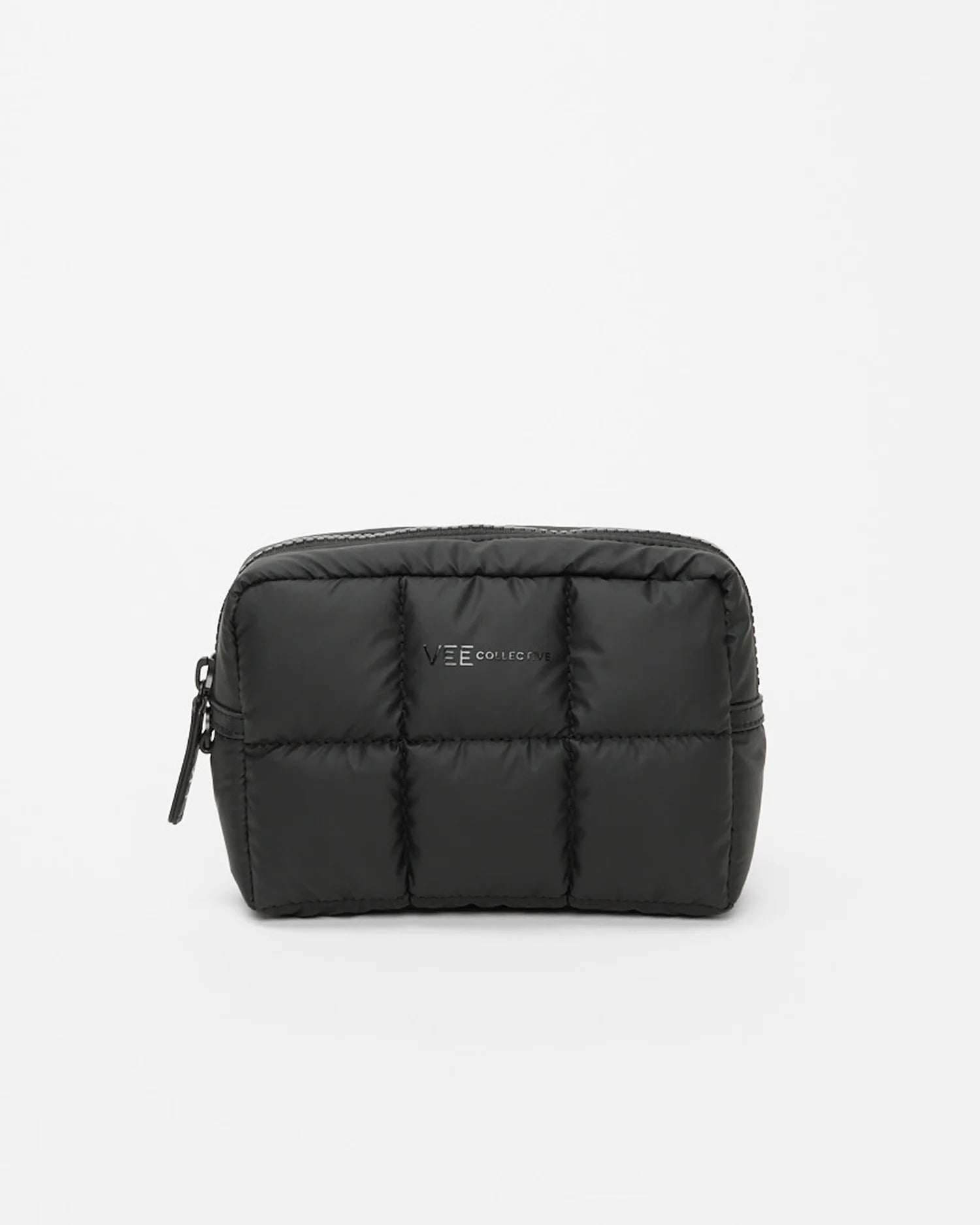 Product photo showing the front of the Porter Cosmetics Pouch Small in matt black
