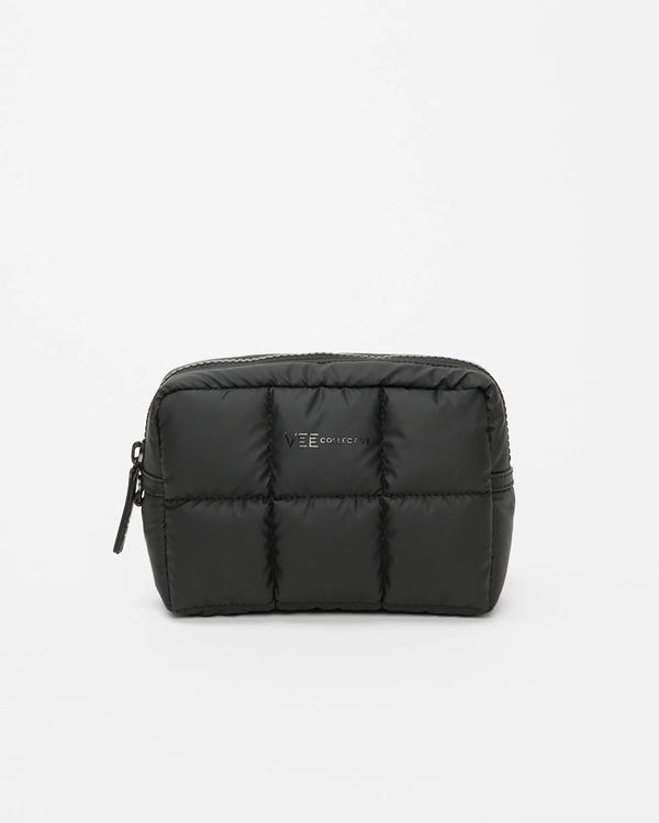 Product photo showing the front of the Porter Cosmetics Pouch Small in matt black