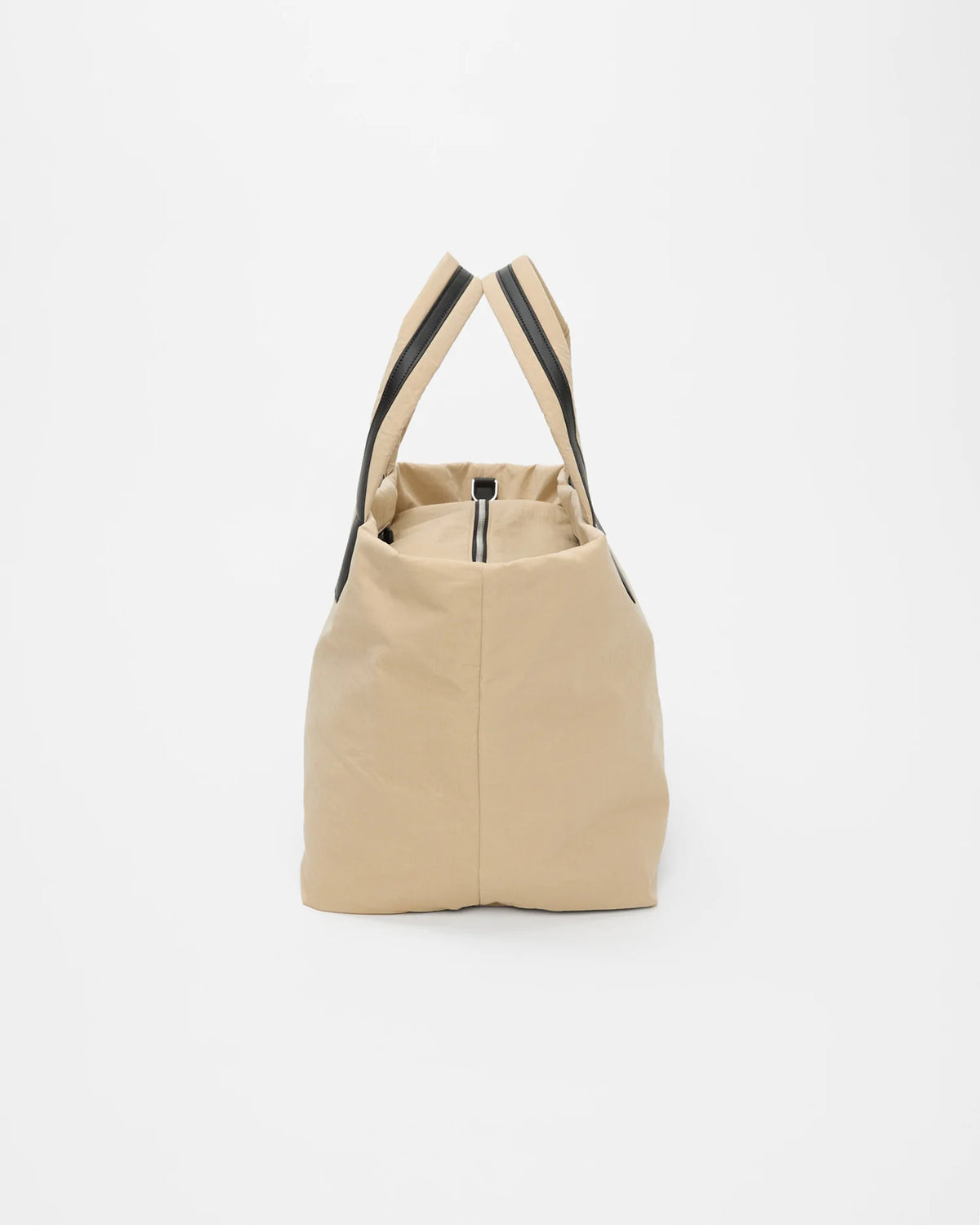 Side view product image of the Porter Essence Medium tote bag in Beige Trench by Vee Collective.