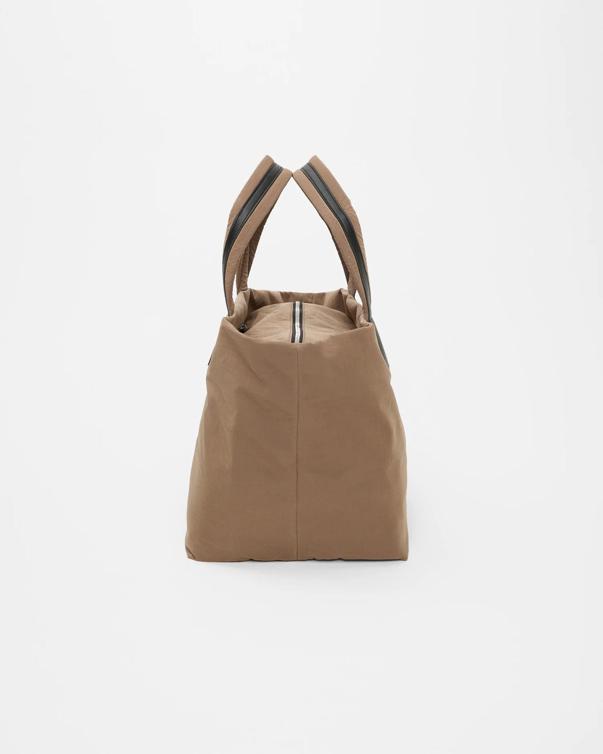 Side view product image of the Porter Essence Medium tote bag in Mink Trench by Vee Collective.
