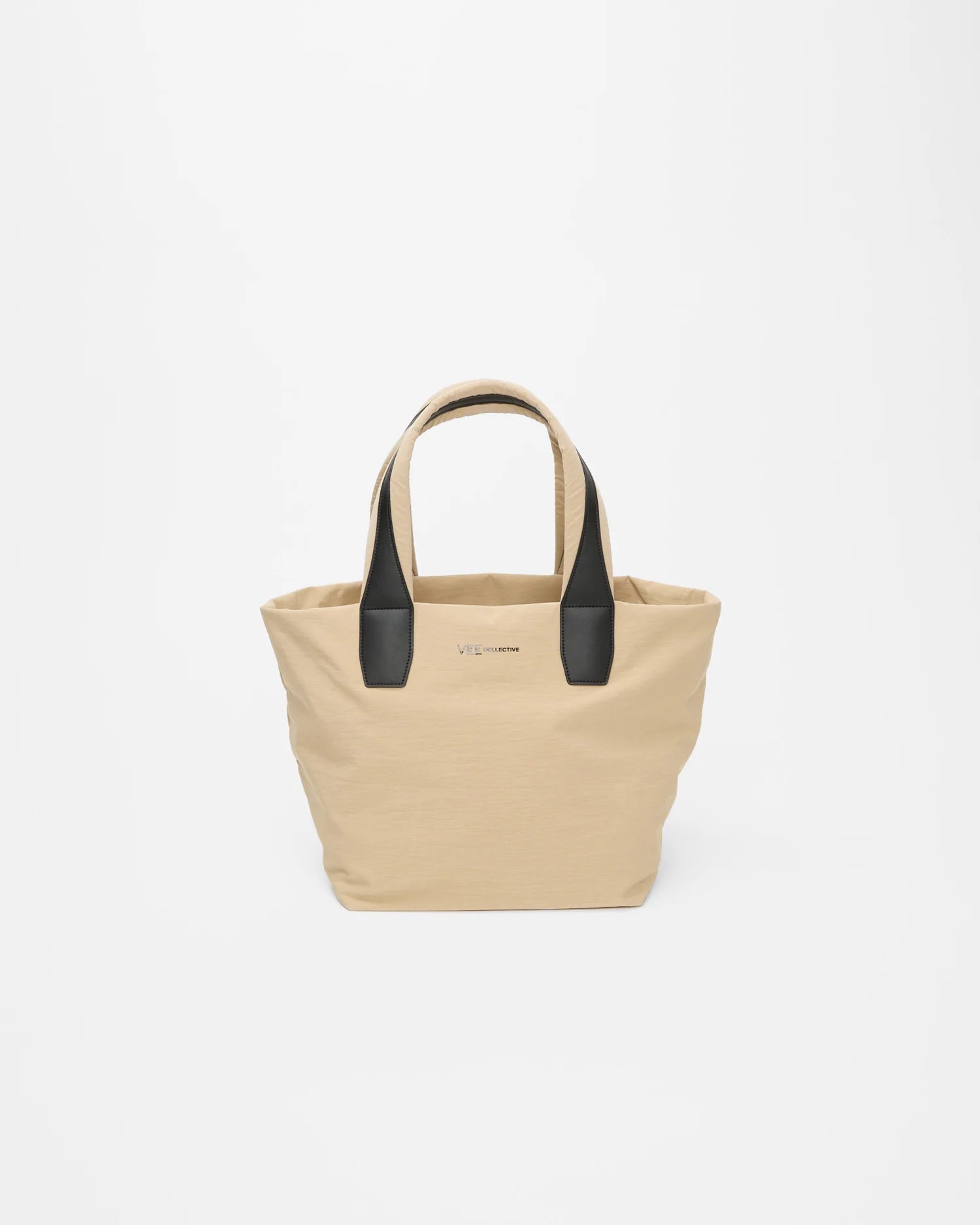 Front view of the Porter Essence Small tote bag in Beige Trench by Vee Collective.