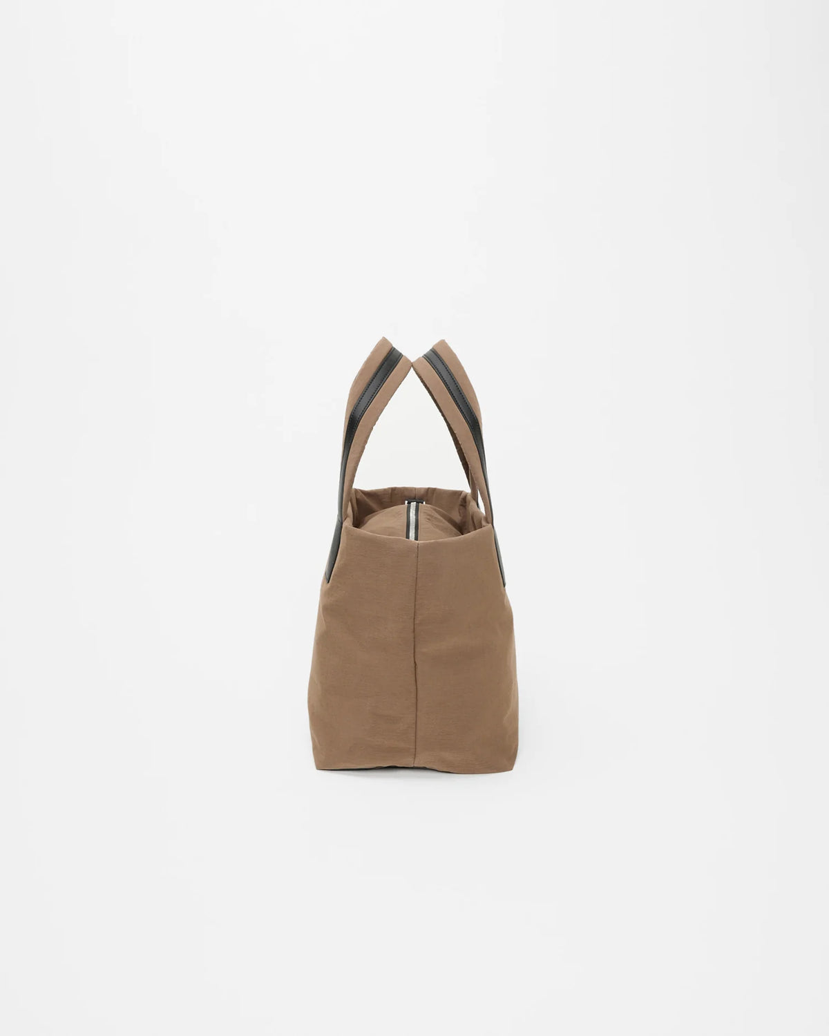 Side view product image of the Porter Essence Small tote bag in Mink Trench by Vee Collective.