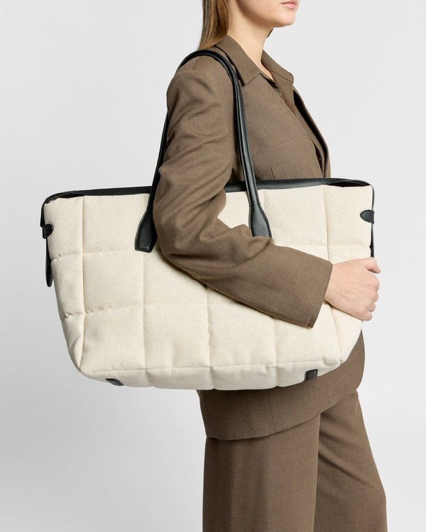 Tela Tote Large Black Canvas