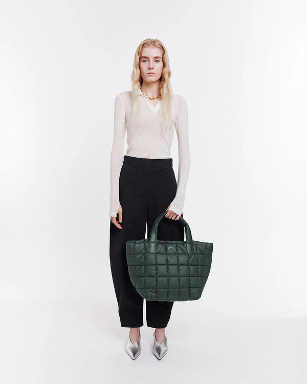 Porter Tote Medium Bottle Green by VEE COLLECTIVE