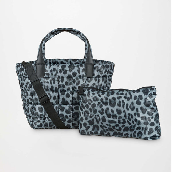 Porter Tote Medium Grey Leopard - VEE COLLECTIVE