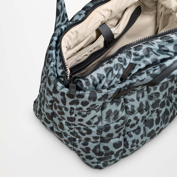 Porter Tote Medium Grey Leopard - VEE COLLECTIVE