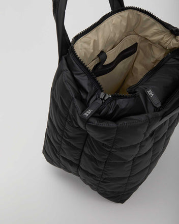 Medium Viscose Tote Bag - Black main image 1