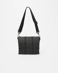 Front view of the Porter Messenger Crossbody Bag by Vee Collective in Matt Black.