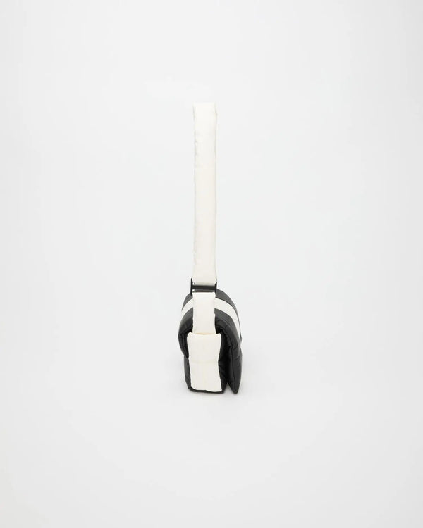 Porter Messenger Mini Black - Marshmallow Stripes by VEE COLLECTIVE