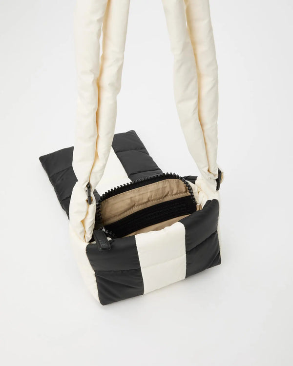Porter Messenger Mini Black - Marshmallow Stripes by VEE COLLECTIVE