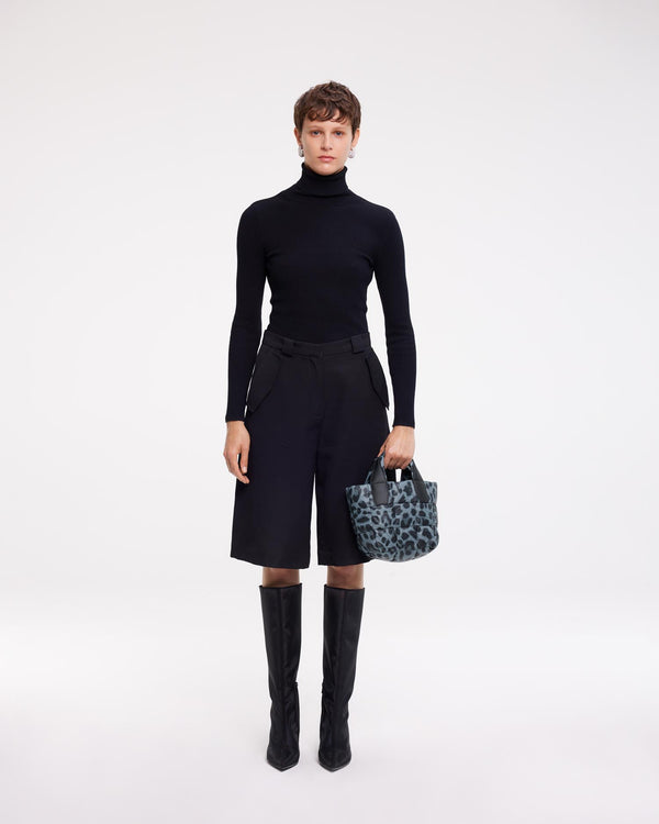 Porter Tote Mini Grey Leopard - VEE COLLECTIVE