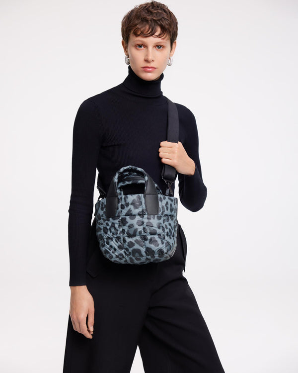 Porter Tote Mini Grey Leopard - VEE COLLECTIVE