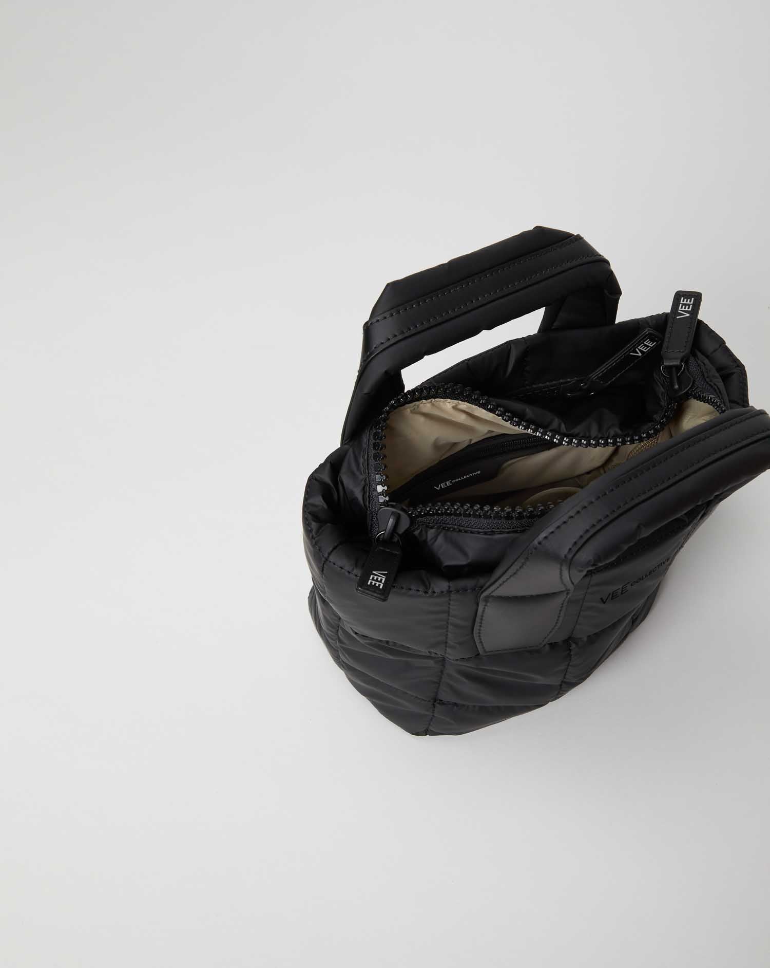 Porter Tote Mini | Matt Black Mini Tote Bags | VEE COLLECTIVE