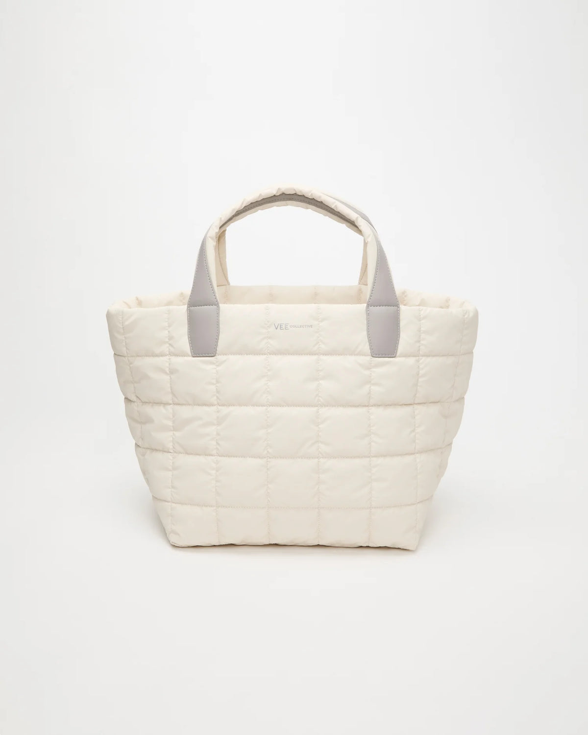Front view of the Porter Tote Bag Medium in Barely Beige by Vee Collective.