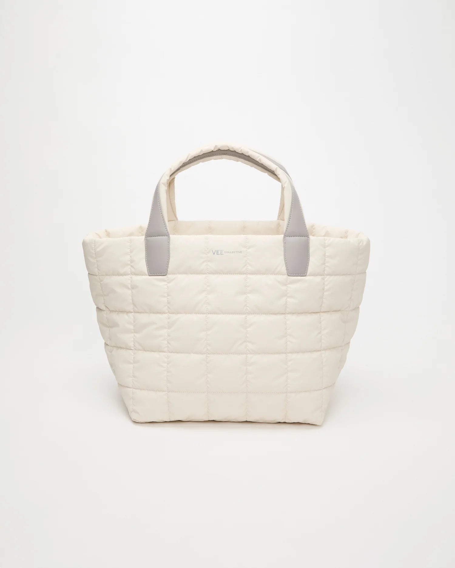 Front view of the Porter Tote Bag Medium in Barely Beige by Vee Collective.