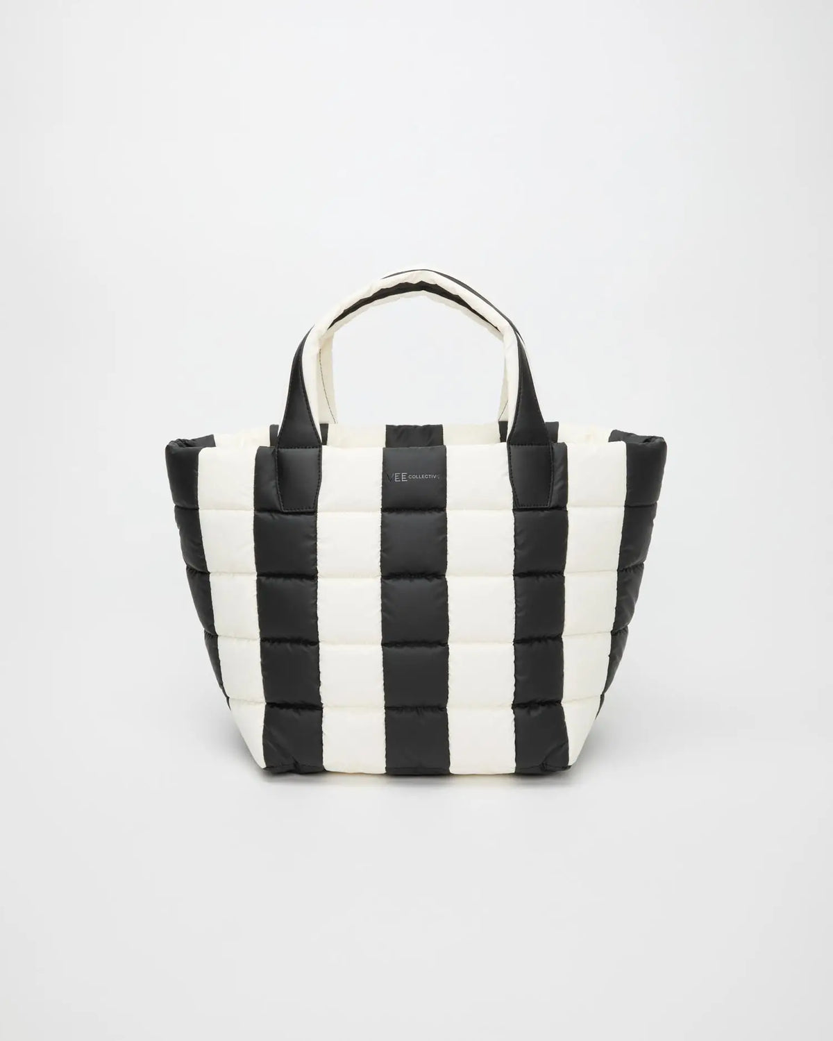 Porter Tote Medium Black Marshmallow Stripes
