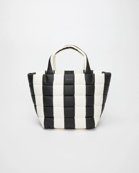Porter Tote Medium | Black - Marshmallow Stripes Medium Tote