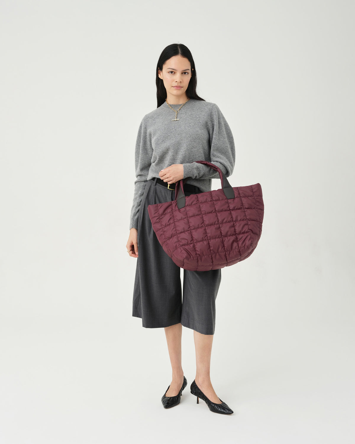 Porter Tote Medium Bordeaux