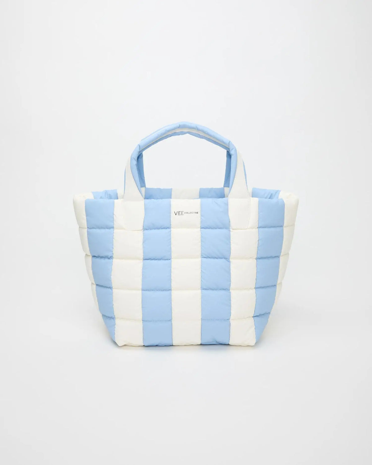 Porter Tote Medium Cerulean Marshmallow Stripes