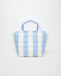 Porter Tote Medium Cerulean Marshmallow Stripes