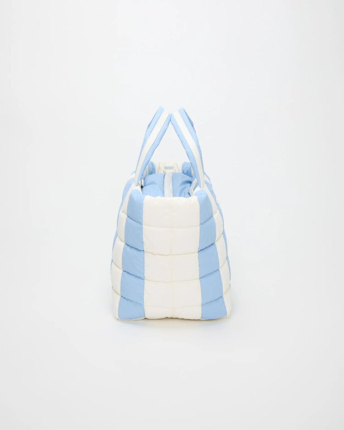 Porter Tote Medium Cerulean Marshmallow Stripes