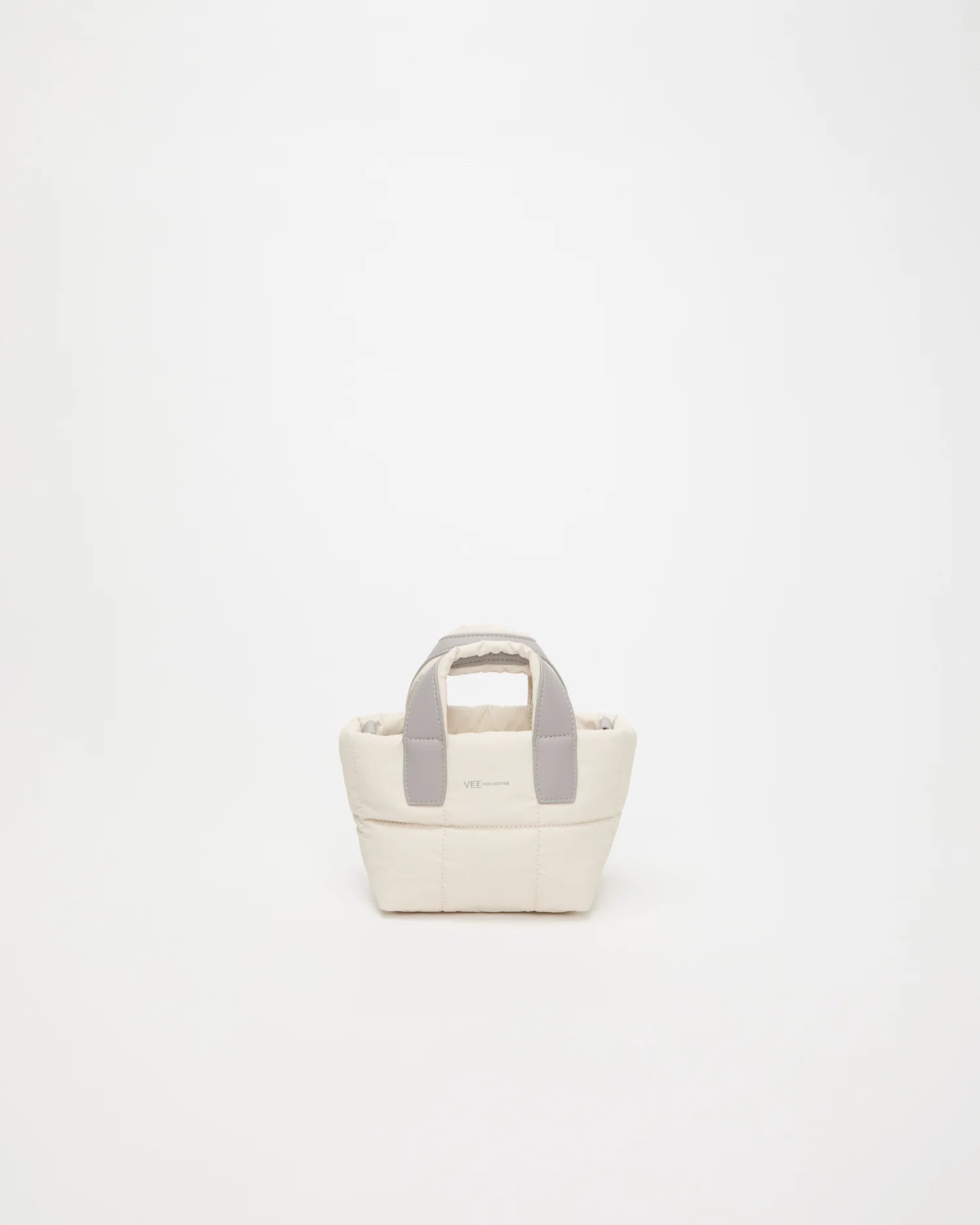 Front view of the Porter Tote Bag Micro in Barely Beige by Vee Collective.