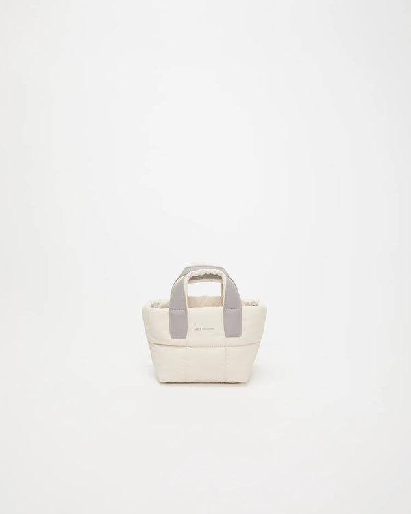 Front view of the Porter Tote Bag Micro in Barely Beige by Vee Collective.