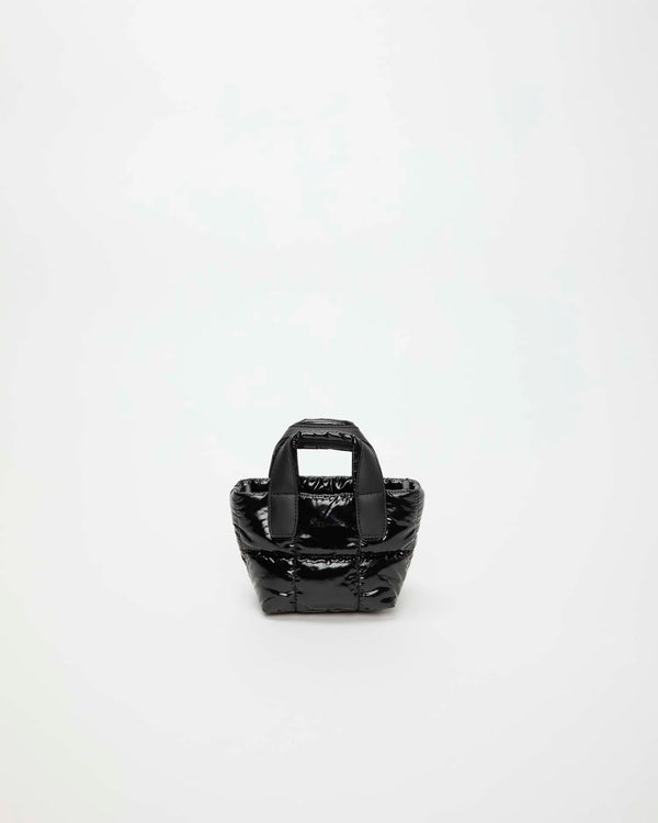 Porter Tote Micro Black Vinyl by VEE COLLECTIVE