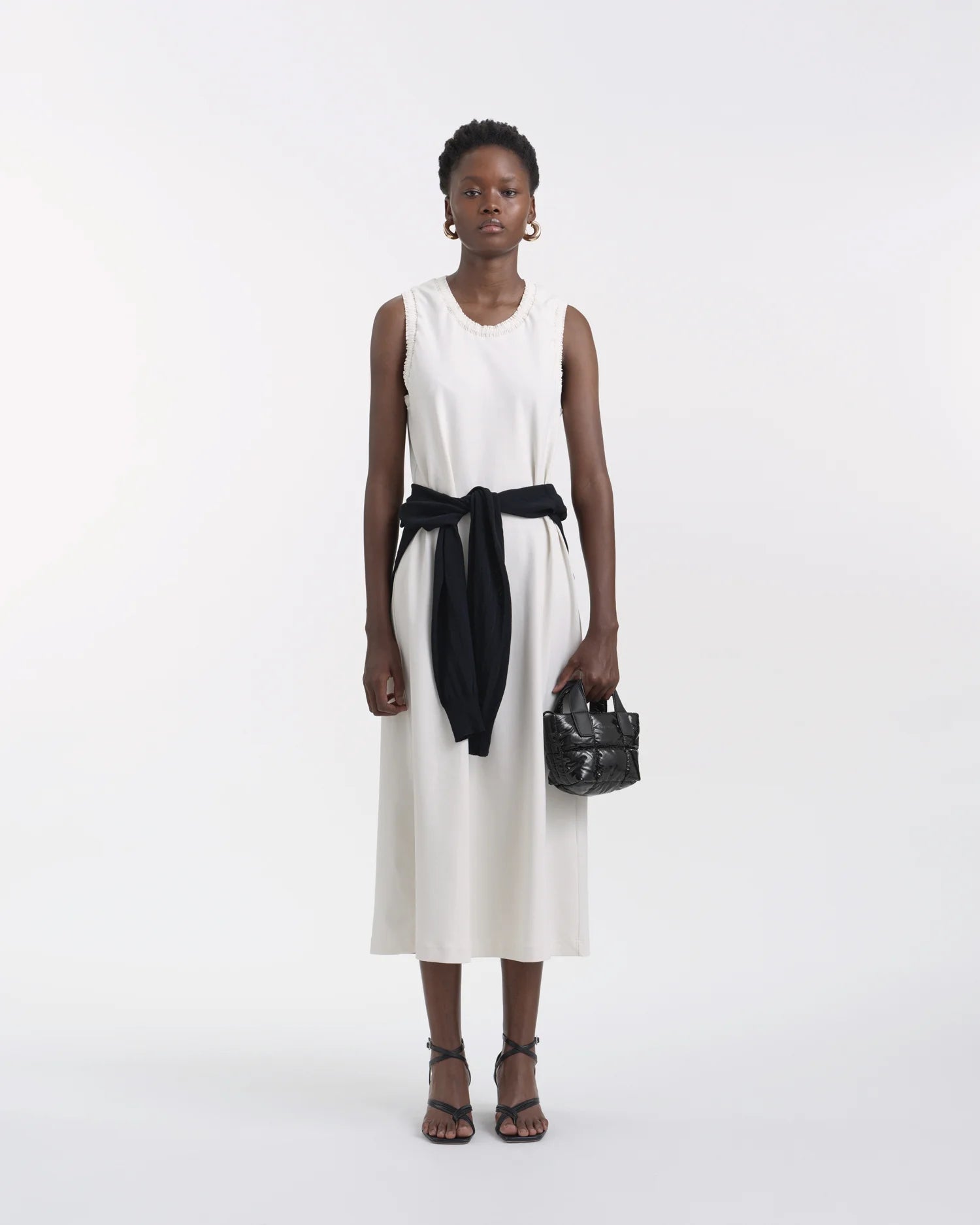 Porter Tote Micro Black Vinyl by VEE COLLECTIVE