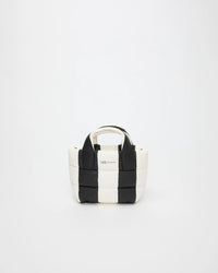 Porter Tote Mini Black Marshmallow Stripes