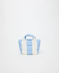 Porter Tote Mini Cerulean Marshmallow Stripes
