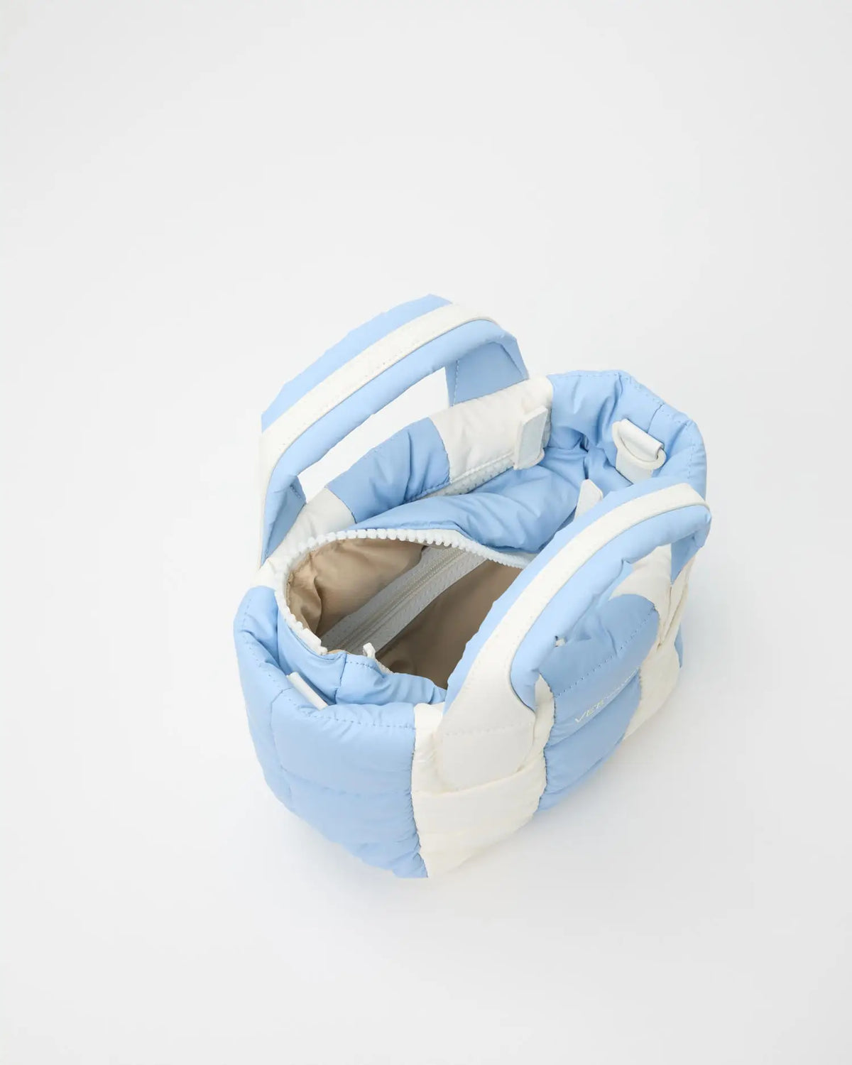 Porter Tote Mini Cerulean Marshmallow Stripes